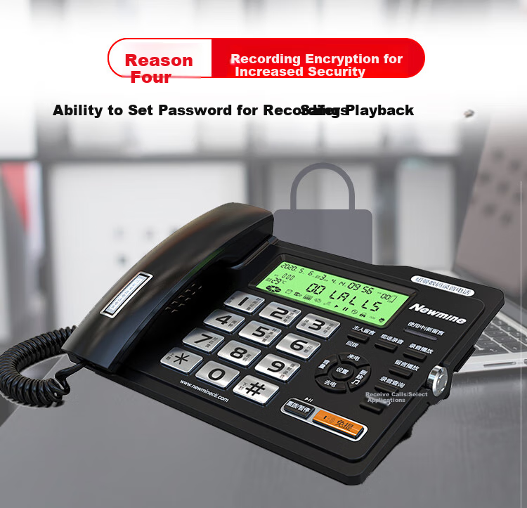 Newmine HL2008TSD-918 (R) Recording Telephone, Automatic Recording Landline, Office Phone, Supports Domestic Operating Systems 5