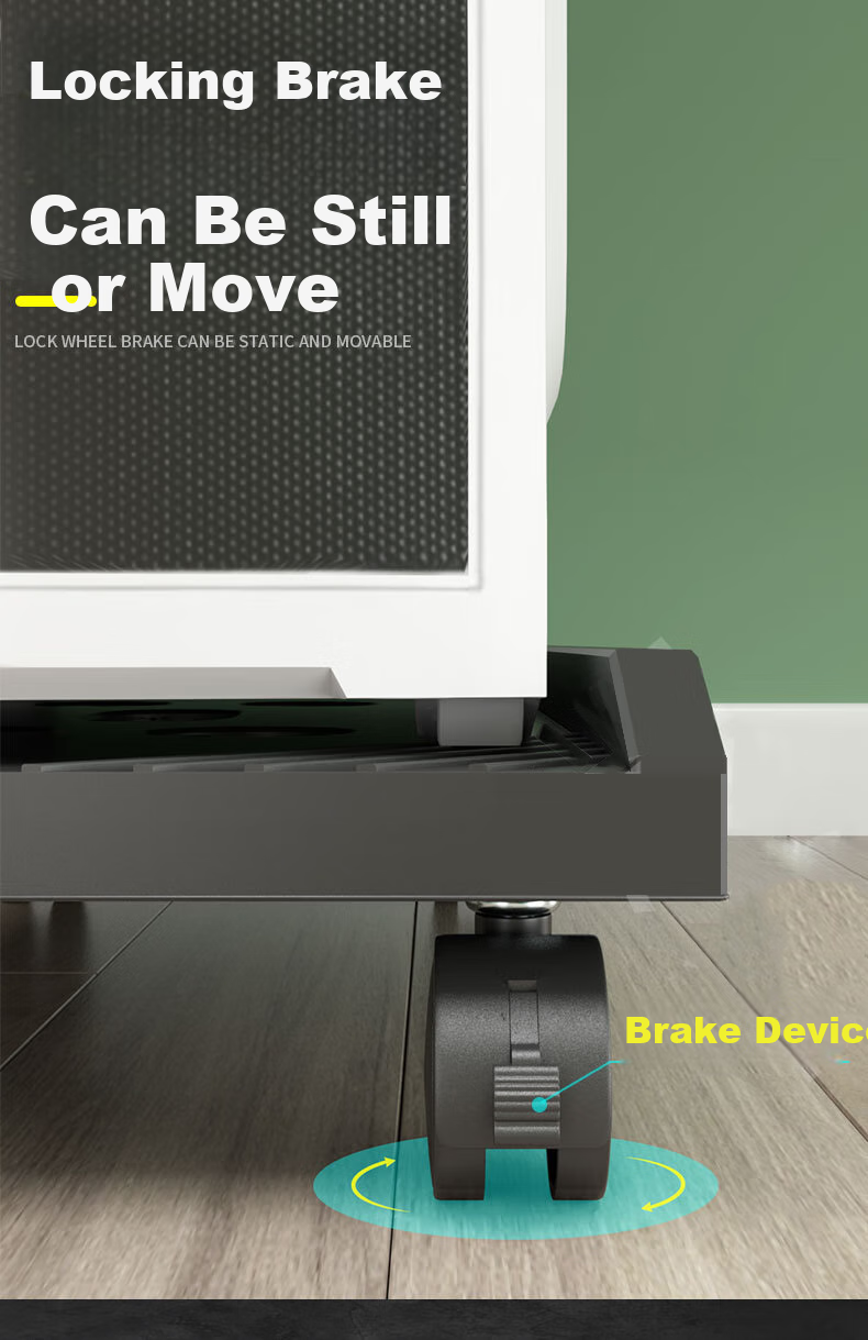 LinkStone Desktop Computer Tower Stand, Movable Case Support Base, Tray with Universal Casters And Brake Wheels, Three-Sided Guard, Easy Installation, Z124 3