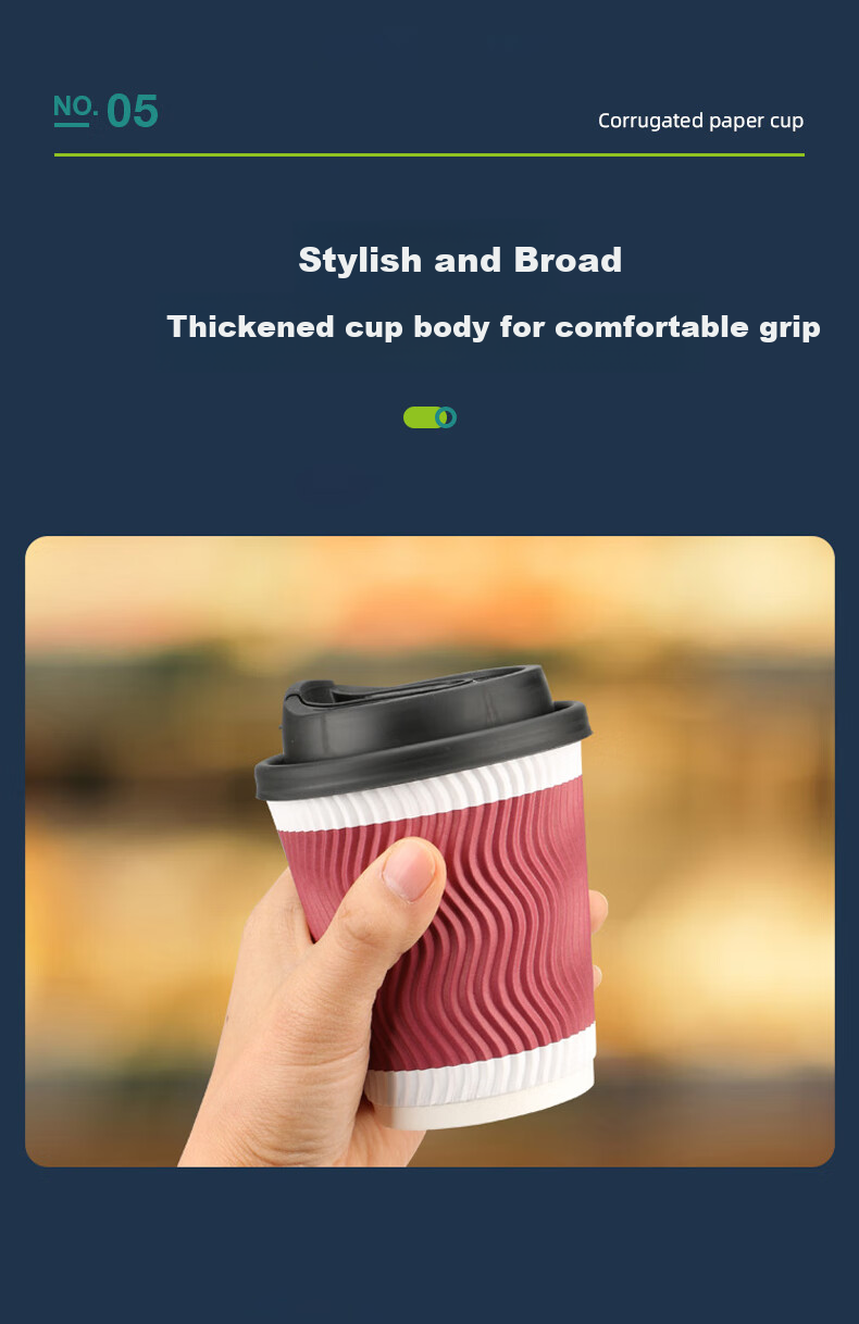 AOmeiyou Disposable Coffee Cups with Flip-Lid, Heat-Resistant Coffee Cups for Drinks And Milk Tea, 350ML, Pack of 20 6