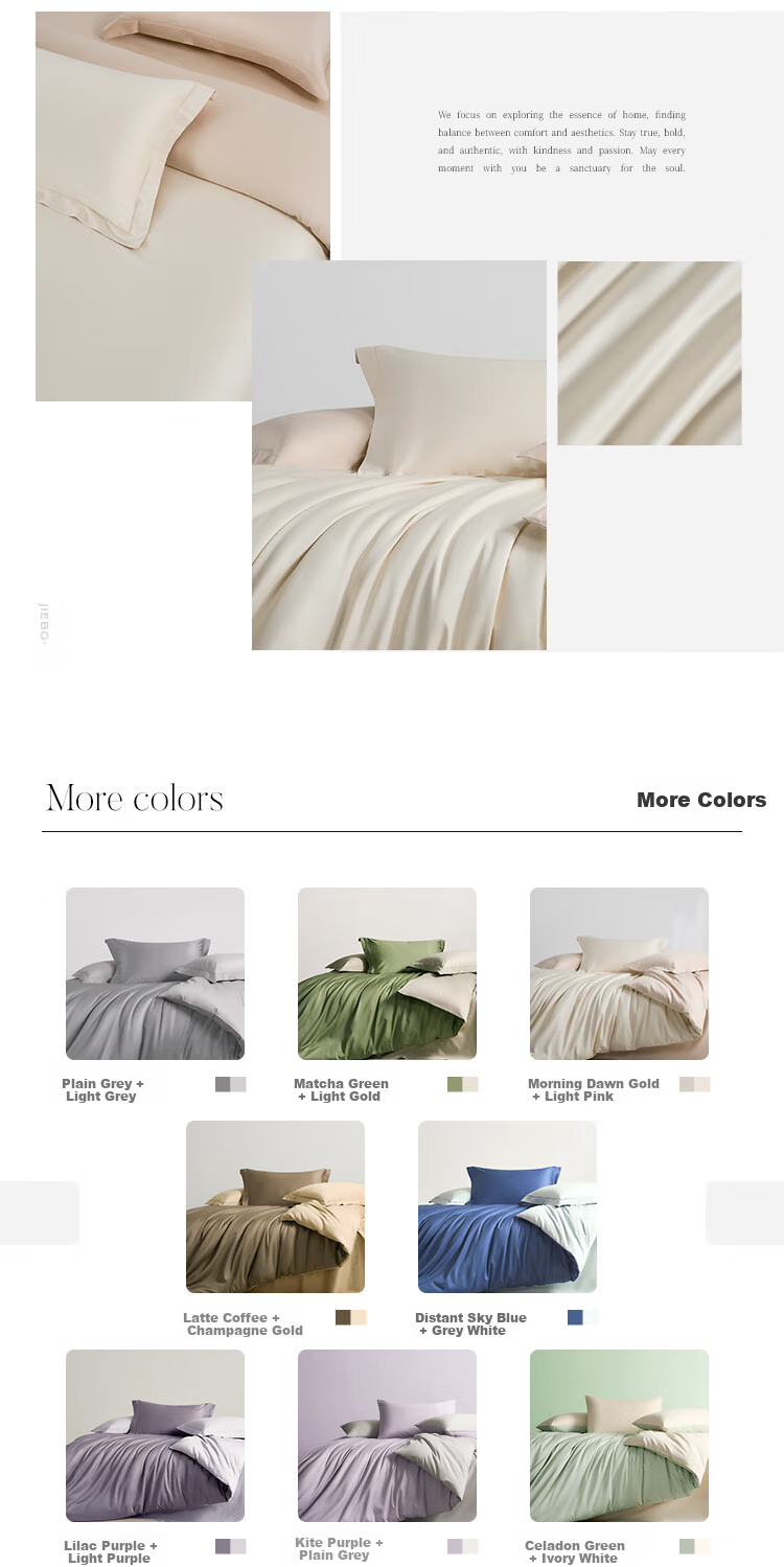 JIEBO 100-Piece Pure Cotton Bedding Set, Class A Long-Staple Cotton High-End Luxury Fitted Sheet Set for 1.5m Bed, Duvet Cover 200×230cm 1