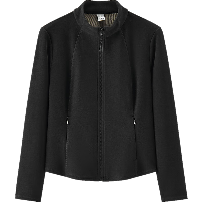 Semir Women's Winter Slim Fit Split Stand Collar Fleece Lined Jacket 2025 101725108012