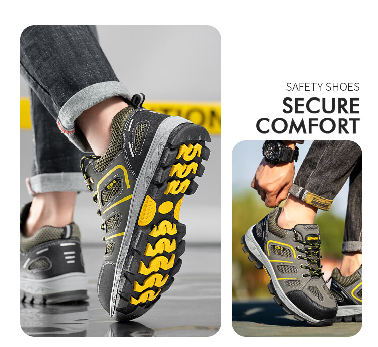 Jingtu Anti-Static Safety Shoes for Men Summer Breathable Steel Toe Cap Puncture-Resistant Work Shoes for Gas Station 857A Size 40 12