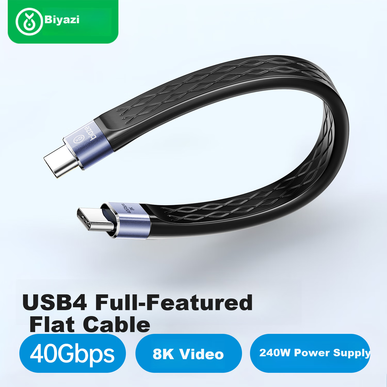 Кабель BIAZE USB4, Type-C, 40 Гбит/с, 8K, 240 Вт, короткий, для Thunderbolt 4/3, жестких дисков, iPhone 16
