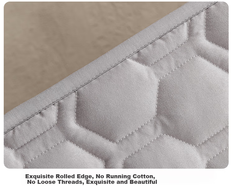 MINISO Skin-Friendly Embroidered Quilted Fitted Sheet for 1.5x2 Meter Bed, Full Coverage Mattress Protector Cover 10