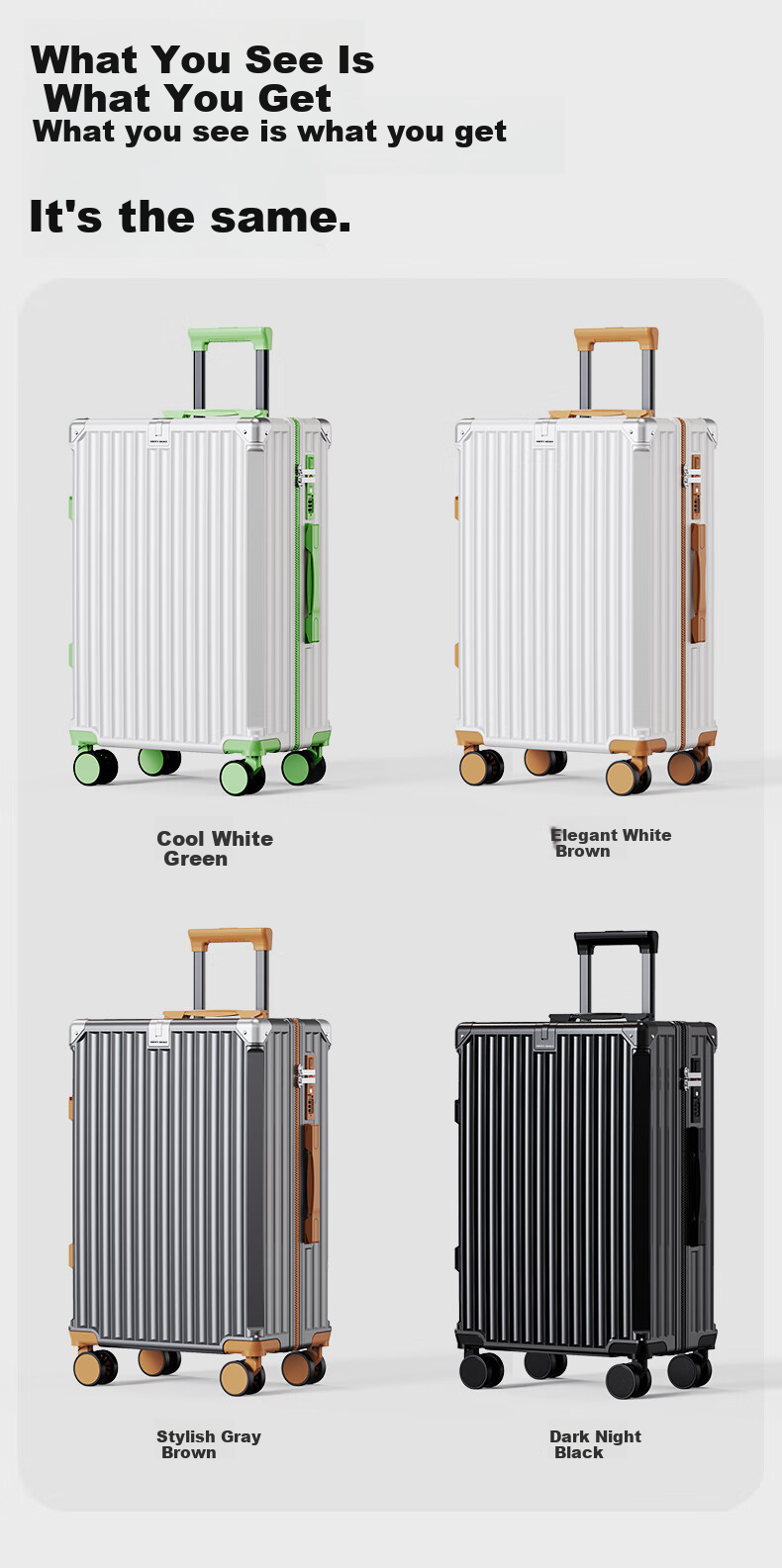 Charles Peach Heart Multi-Functional High-Style Luggage with Cup Holder, 28-Inch Spinner Suitcase for Men and Women, Stylish Gray Brown 11