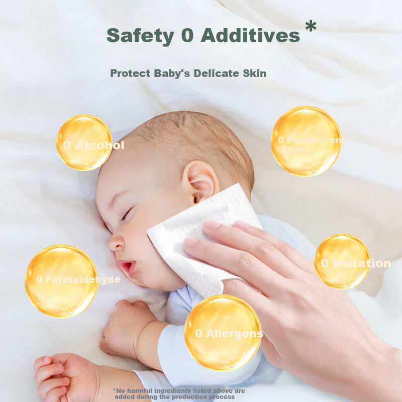 FulCotton Baby Soft Cotton Wipes [80 Sheets * 6 Packs], Facial Wipes, Disposable Face Towels, Pearl Texture, Thickened