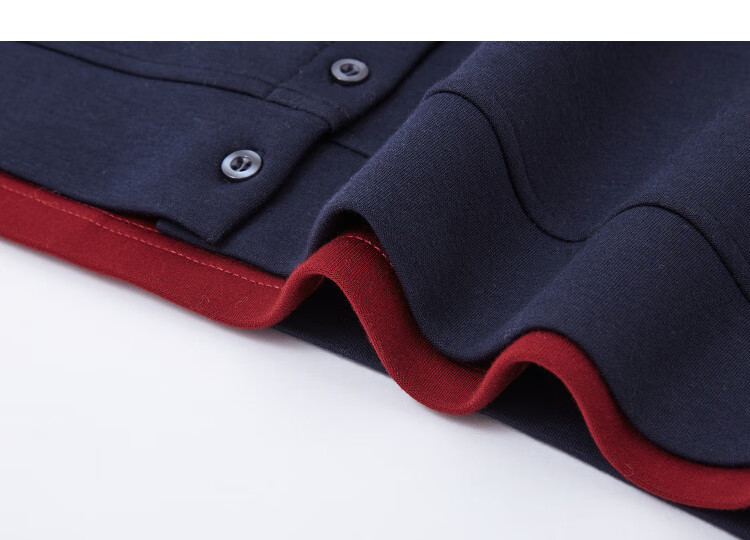 Dme [Warm 350G Brushed Air Layer] Winter Stylish Faux Two-Piece Color Block Stand Collar Sweatshirt Women's Top 3