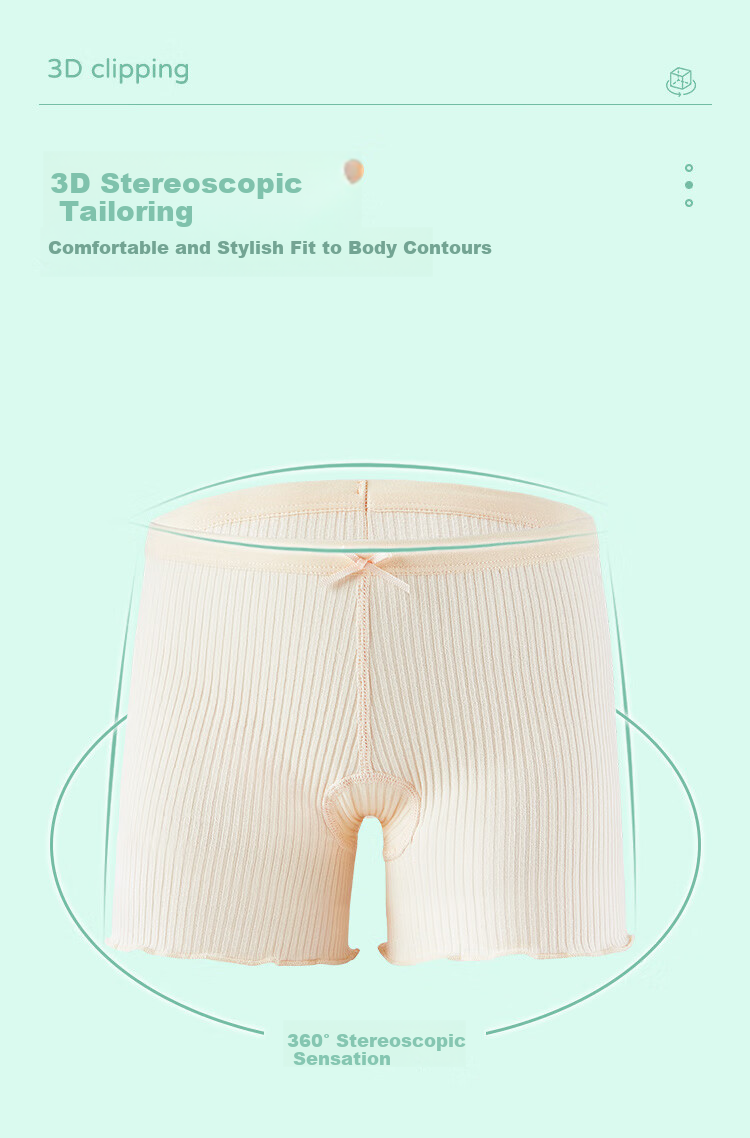 LangSha Children's Underwear, Girls' Mid to Big Kids A-Class Cotton Anti-Exposure Panties, Summer Thin Style Baby Boxer Briefs 7