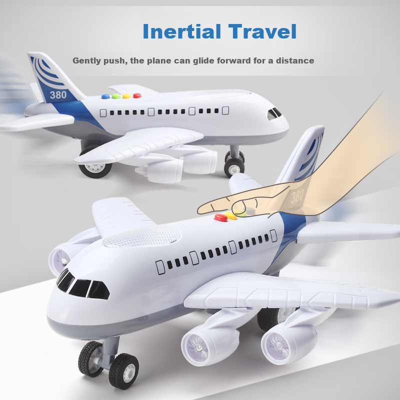 BAOLE STAR TOYS Children's Toy, 3-6 Years Old Early Education Large Talking Cartoon Airplane Model, Boys' Birthday Gift