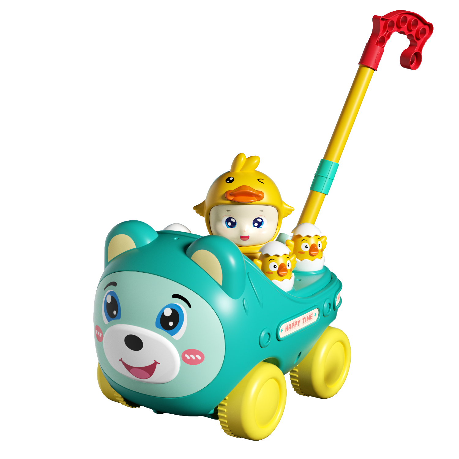 Huang En Hand-Push Airplane Push Toy Educational Walker Baby Toddler Walking Cart 1-3 Years Old Infant Child