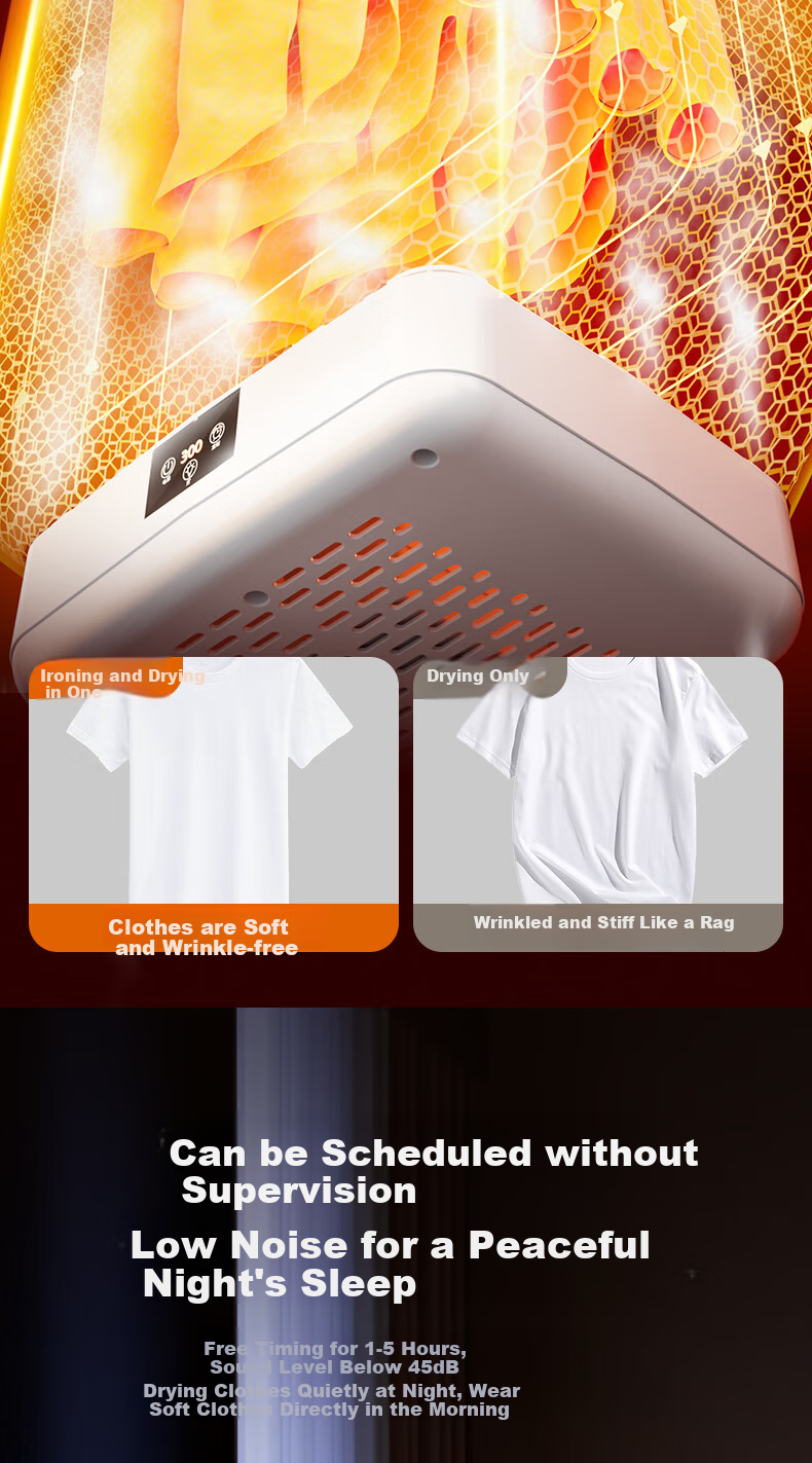 UEMUSI [Portable Hanging Model] Clothes Dryer, Home Use Drying Machine, 120L Foldable Small High-Power Drying Cabinet for Clothes 11