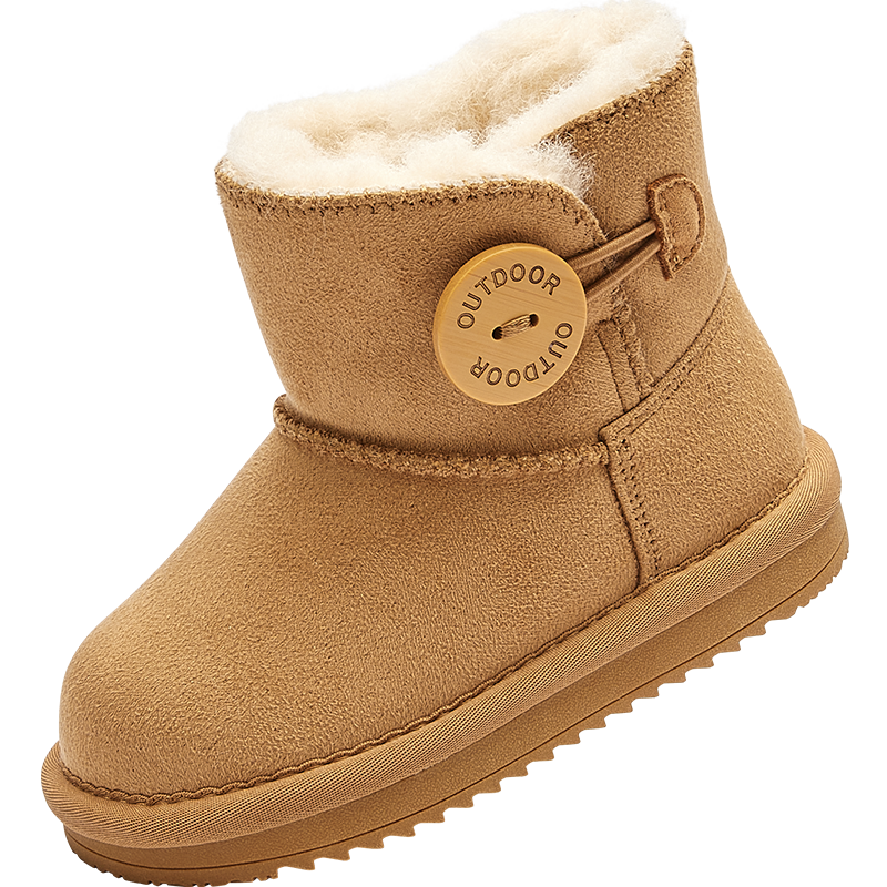Balabala Kids Snow Boots Children's Winter Boots Boys Girls Short Boots 2025 New Thickened Fleece Cotton Boots Non-Slip