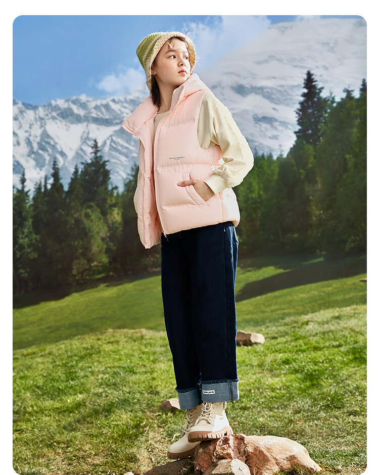 BALABALA Children's down Vest, Girls' And Boys' Outerwear, Winter Clothing, New Style down Jacket, Warm, Thickened, Trendy 11
