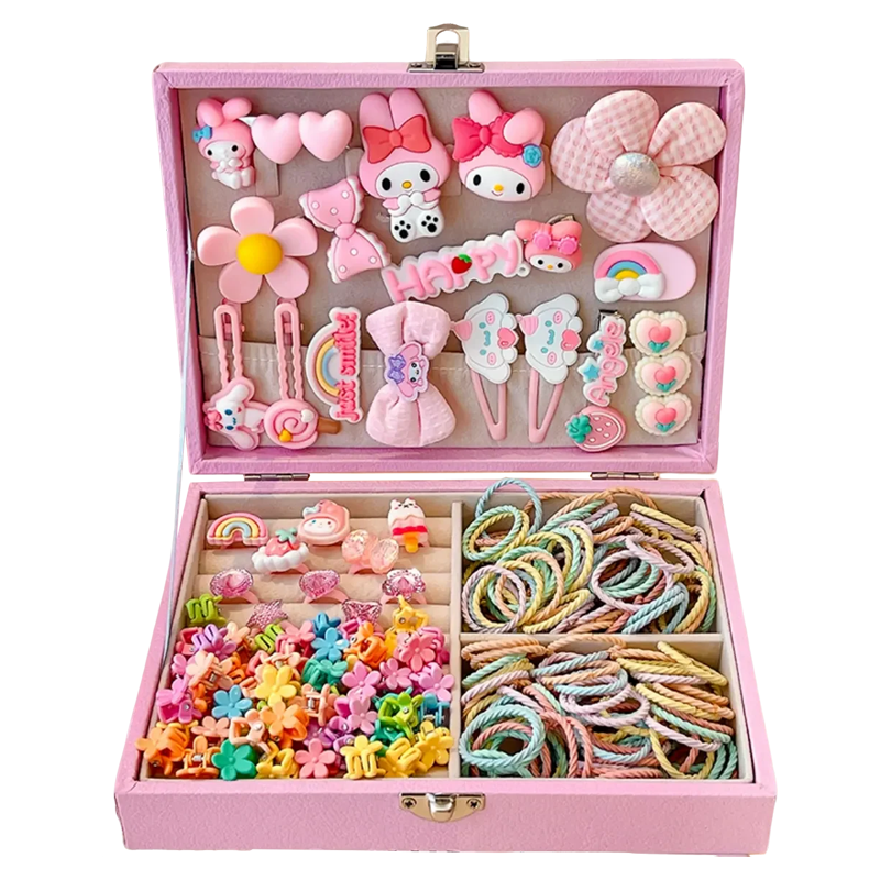 Danmiqi Melody Children's Jewelry Box DIY Hair Accessories Gift Box for Girls Ages 6-10 Birthday Present Toy