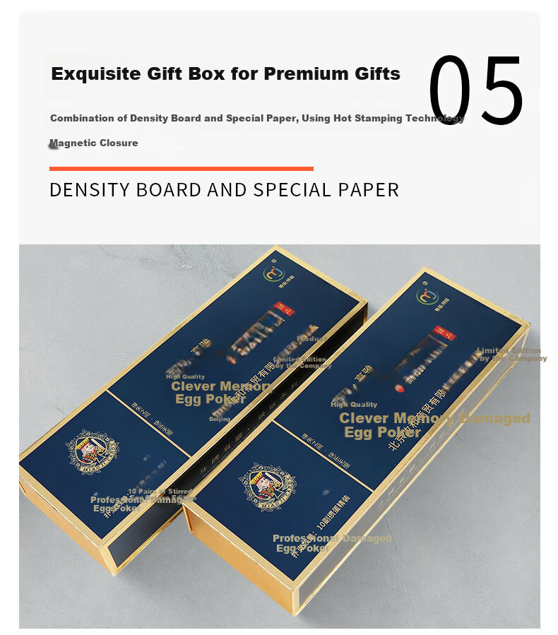 Miaoji Guandan Special Playing Cards, PVC High-End Gift Box, Waterproof Frosted Design, Luxury Gold Edge, 10 Decks Gift Box Set 6