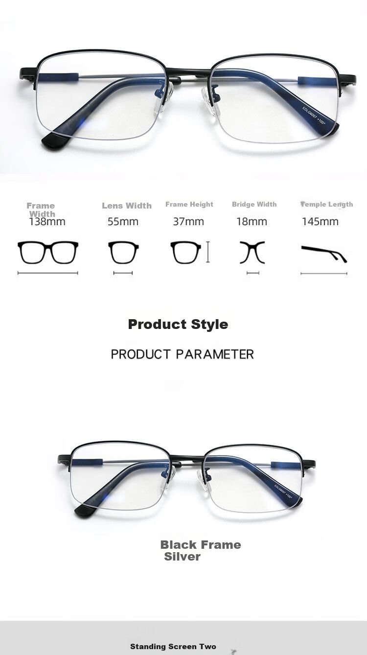 Mumujian High-Definition Reading Glasses for Middle-Aged And Elderly, Anti-Blue Light, Bifocal for Men And Women, Multi-Focal Automatic Zoom High-Definition Reading Glasses 11