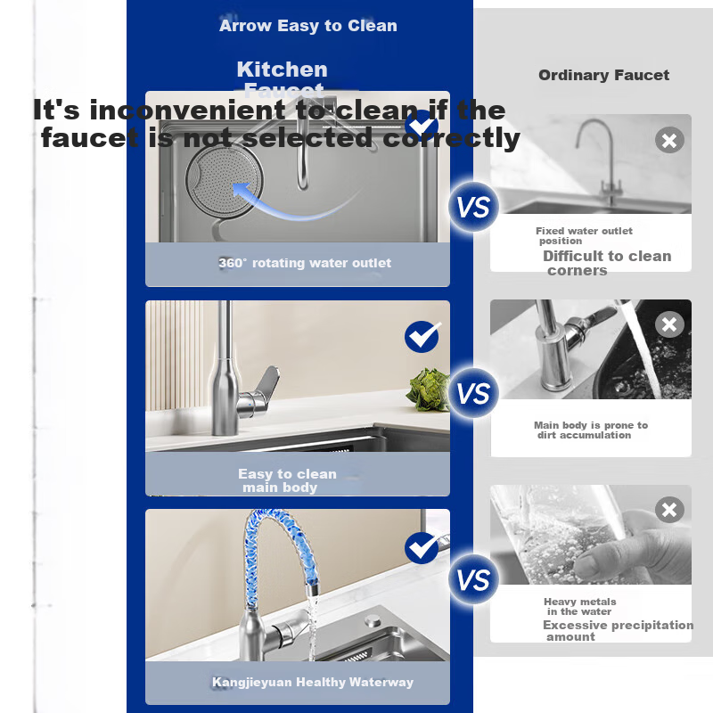 ARROW Hot And Cold Kitchen Faucet Sink Vegetable Washing Basin Faucet, Hot And Cold Dual Control, 360° Rotatio
