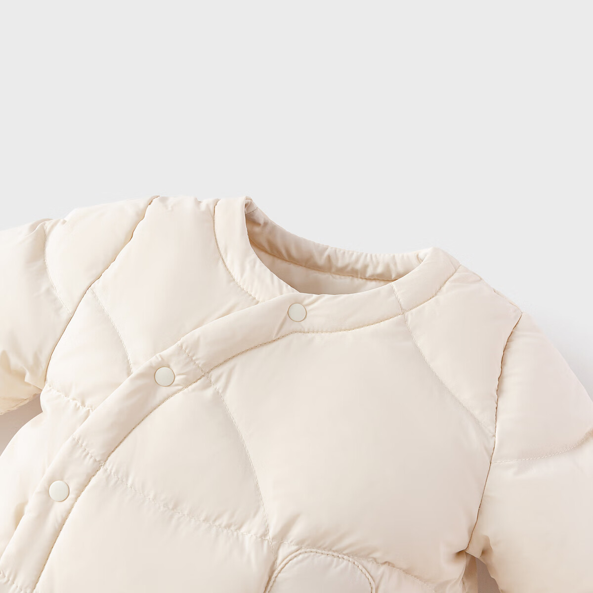TONGTAI Baby Down Jacket One-piece Winter Romper Boys Girls Three-proof Duck Down White 66cm