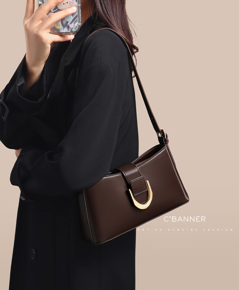 C.BANNER Leather Women's Chain Shoulder Bag Crossbody Underarm Bag Luxury Birthday Gift for Girlfriend Wife 1