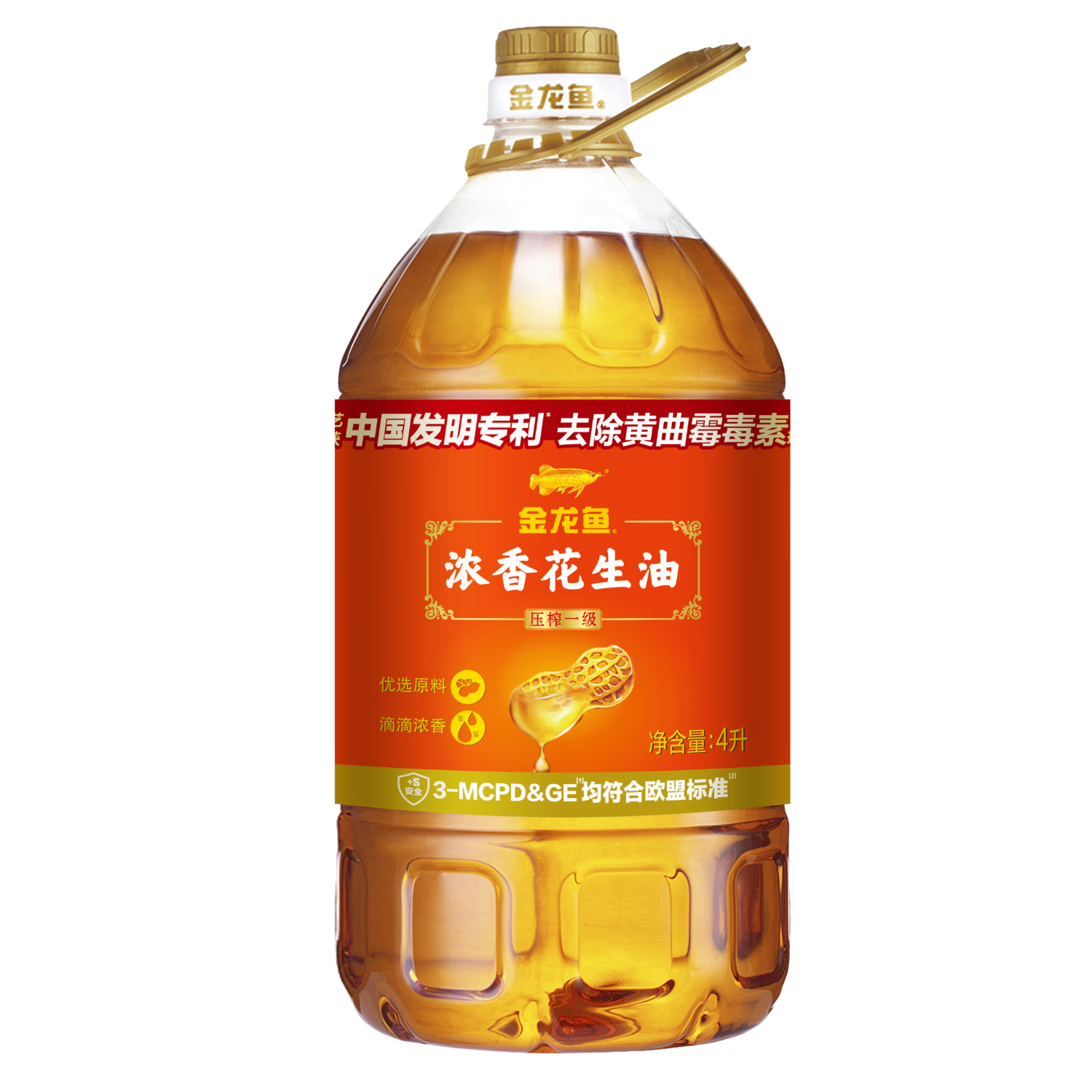 金龙鱼 食用油 【保真花生油】浓香花生油4L(新老包装交替发货)