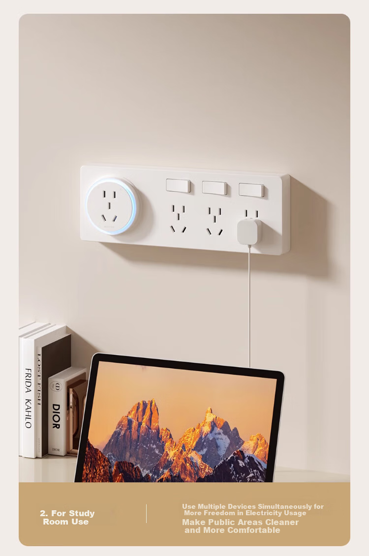 AUX 86-Type Expandable Socket Kitchen Extension Multi-function Converter Concealed Household Switched Power Strip 21-Hole Rightward Expansion White 9
