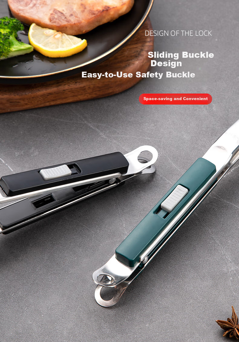 Newair 304 Stainless Steel Tongs, Food Clamps for Steak, Fish Spatula, Meat Tongs for Barbecue, Kitchen Heat-Resistant Food Clamps 6