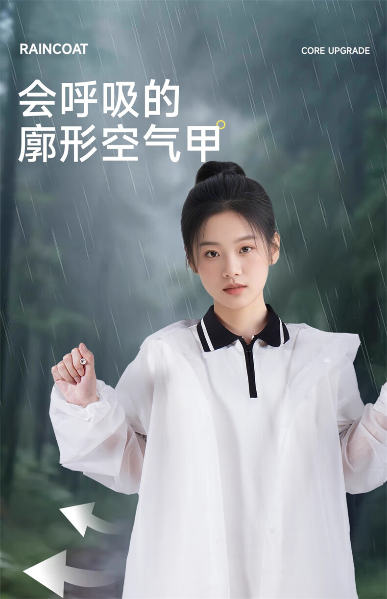 Liomirror Disposable Thickened Portable Raincoat Anti-Storm Rain Poncho with Hood Brim Long Children's Yellow Raincoat for Electric Vehicles 9