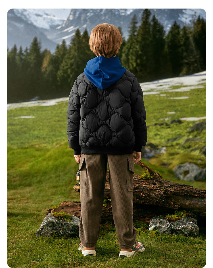 BALABALA Kids Lightweight Warm Down Jacket Boys Girls Outerwear 2025 New Autumn Winter Comfortable Simple Trendy 6