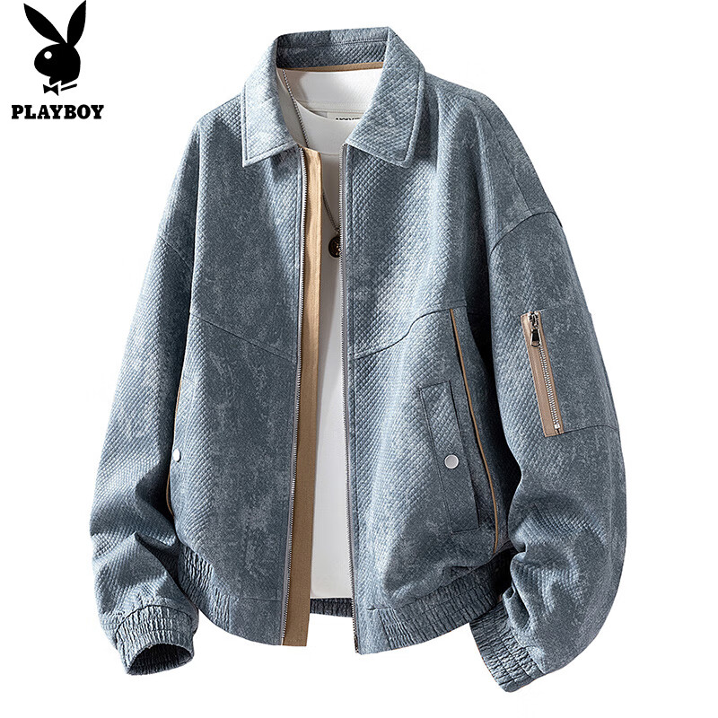 Мужская джинсовая куртка PLAYBOY, осенне-зимняя, повседневная, стильная, высококачественная