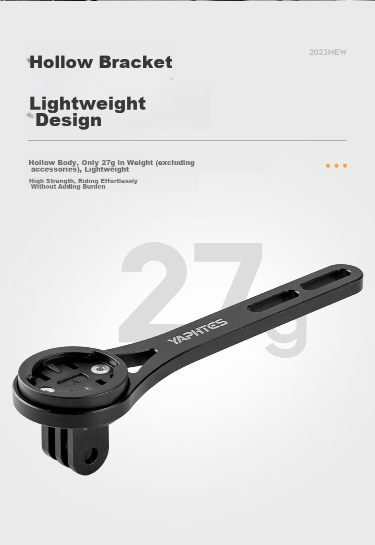 Yaphtes Bicycle Computer Mount, Road Bike Aluminum Alloy Extension Bracket, Handlebar Light, Sports Camera Integrated Handlebar, Extended Expansion Bracket 10