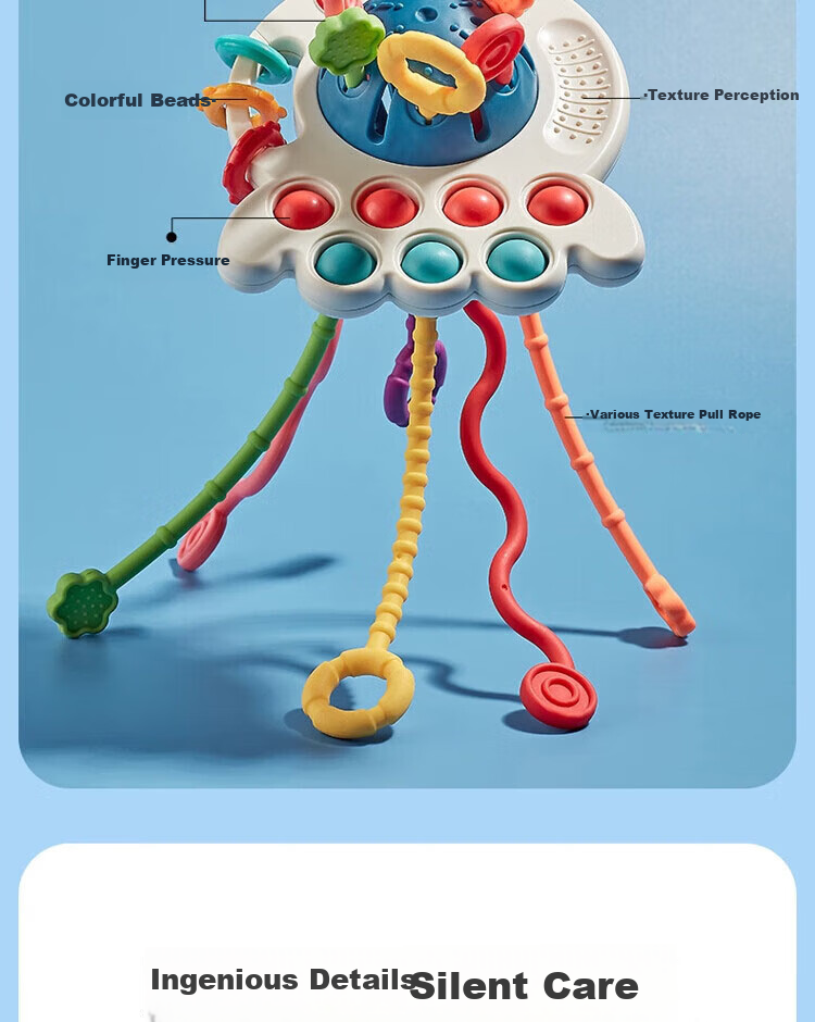 COOKSS Baby High Chair Toy 0-1 Year Old Infant Suction Cup Spinning Rattle Educational Early Learning Toy for 6+ Months 13