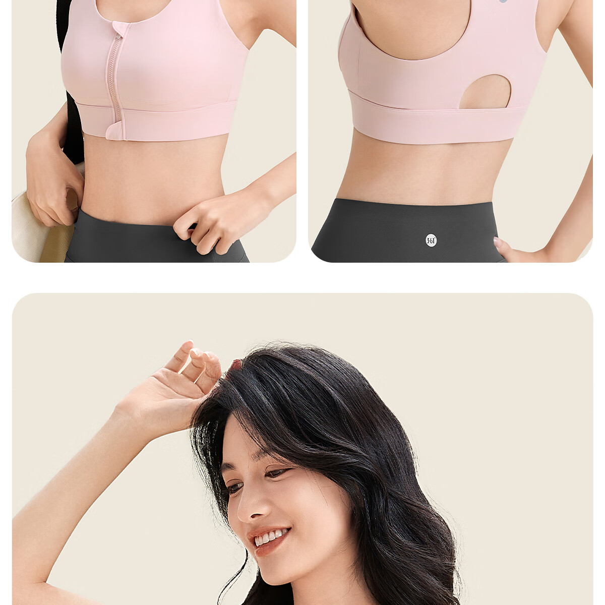 361° Sports Bra Shock Absorption High-Intensity Front Zipper Plus Size Yoga Bra Fitness Anti-Sagging Yoga Tank Top 16