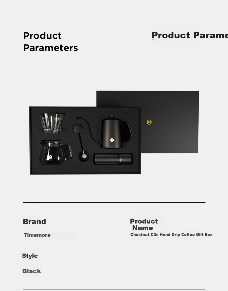 Timemore C3S Pour-Over Coffee Maker Set with Hand Grinder B75 And Filter Cup, Gift Box for Coffee Lovers, Ideal Present 11