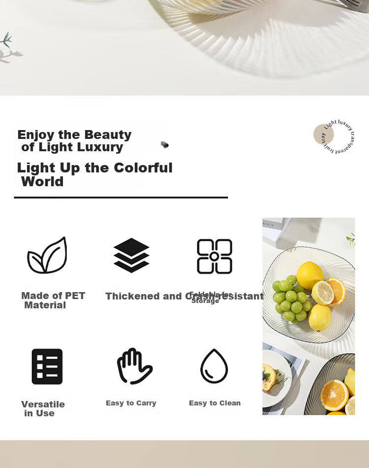 BJ [3-Tier] Light Luxury Fruit Plate, Living Room Coffee Table Snack Tray, Candy Dish, Dried Fruit And Pastry Stand, Dessert Table Serving Tray 1
