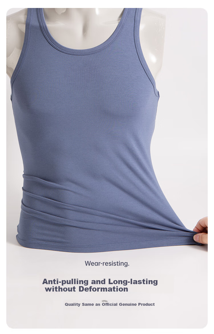 MiiOW Sleeveless Tank Top for Men, Modal Sports Quick-Dry Comfortable Summer Seamless Underwear for Me 8