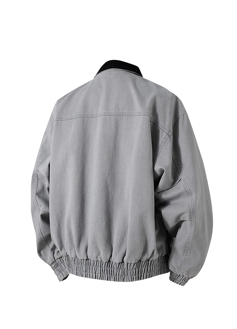 :CHOCOOLATE IT Pure Cotton Polo Collar Jacket Men Autumn New Trendy Loose Japanese Casual Coat Angora Red L 4