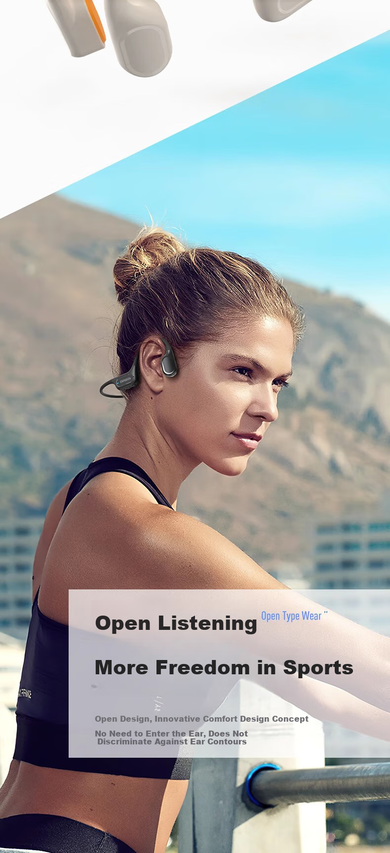 Aiwa AW51 [32GB Large Memory] IPX8 Professional Waterproof Swimming Bone Conduction Bluetooth Headphones, Underwater Sports Wireless Open-Ear Design, Sweat-Resistant 5