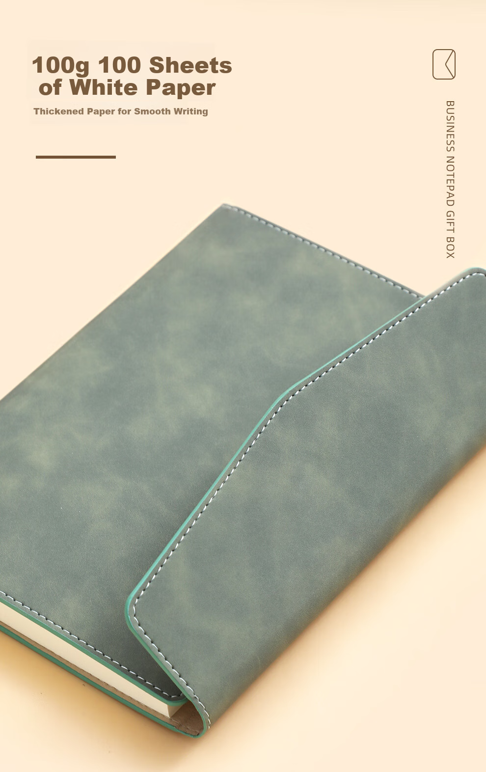 Longe Notebook, Stylish Stationery, Simple Journal, Creative Tri-Fold Handbag-Style Diary, Thick Notebook, Customizable with Corporate Logo 9