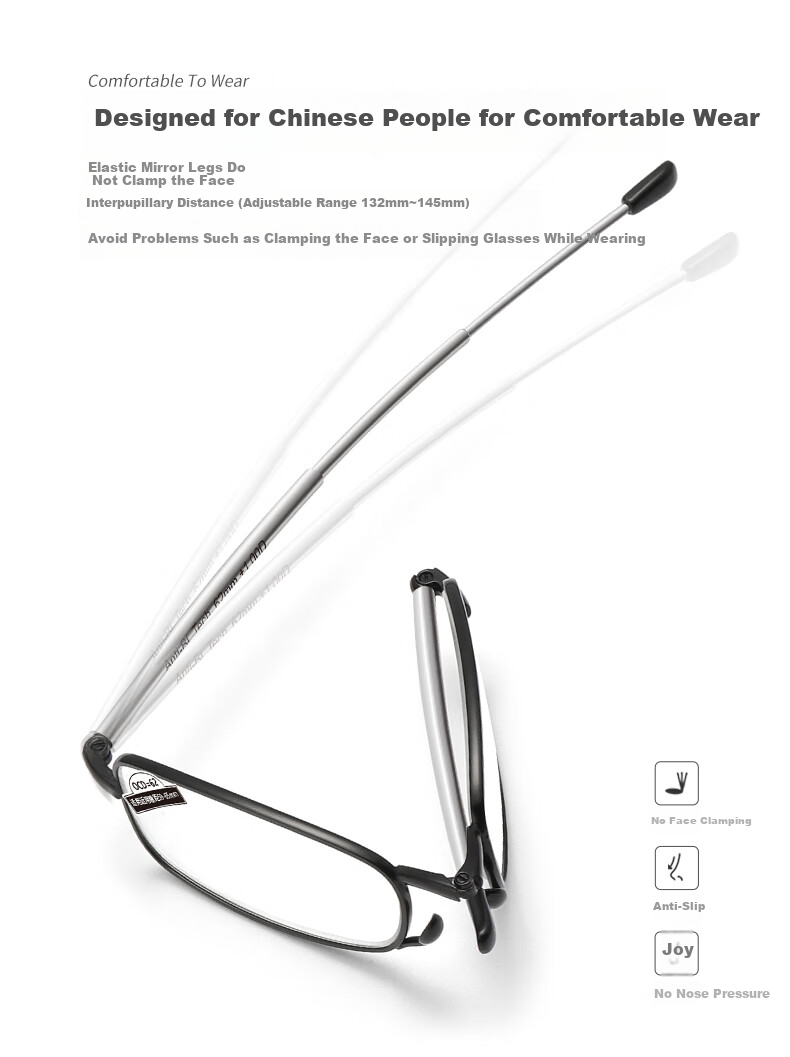 Funsonca Anti-Blue Light Foldable Swiss Imported Material Reading Glasses, Lightweight Matchbox Portable 6126 Red 150 Degree 4