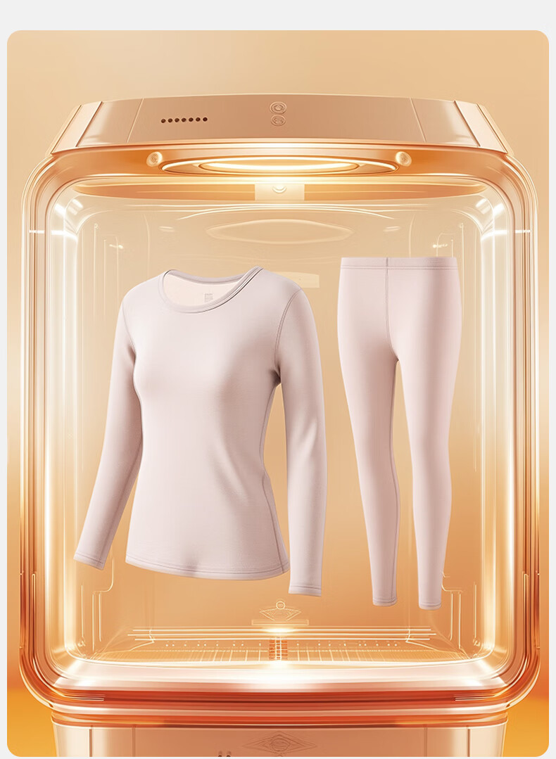 Bejirog Women's Pure Cotton Thermal Underwear Thin 100% Cotton Crew Neck Soft Cotton Autumn Winter Base Layer Set 6