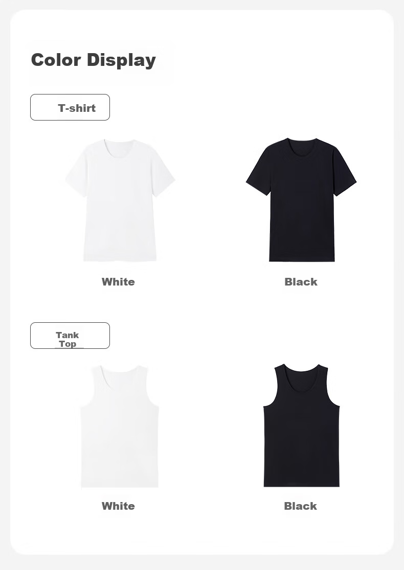 PurCotton Men's Undershirt, Short-Sleeve Vest T-Shirt, Cool And Quick-Drying 9