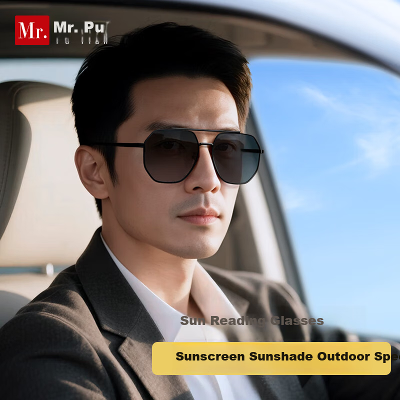 Mr.PuTian Reading Glasses for Men, Bifocal Driving Sunglasses, UV Protection 400