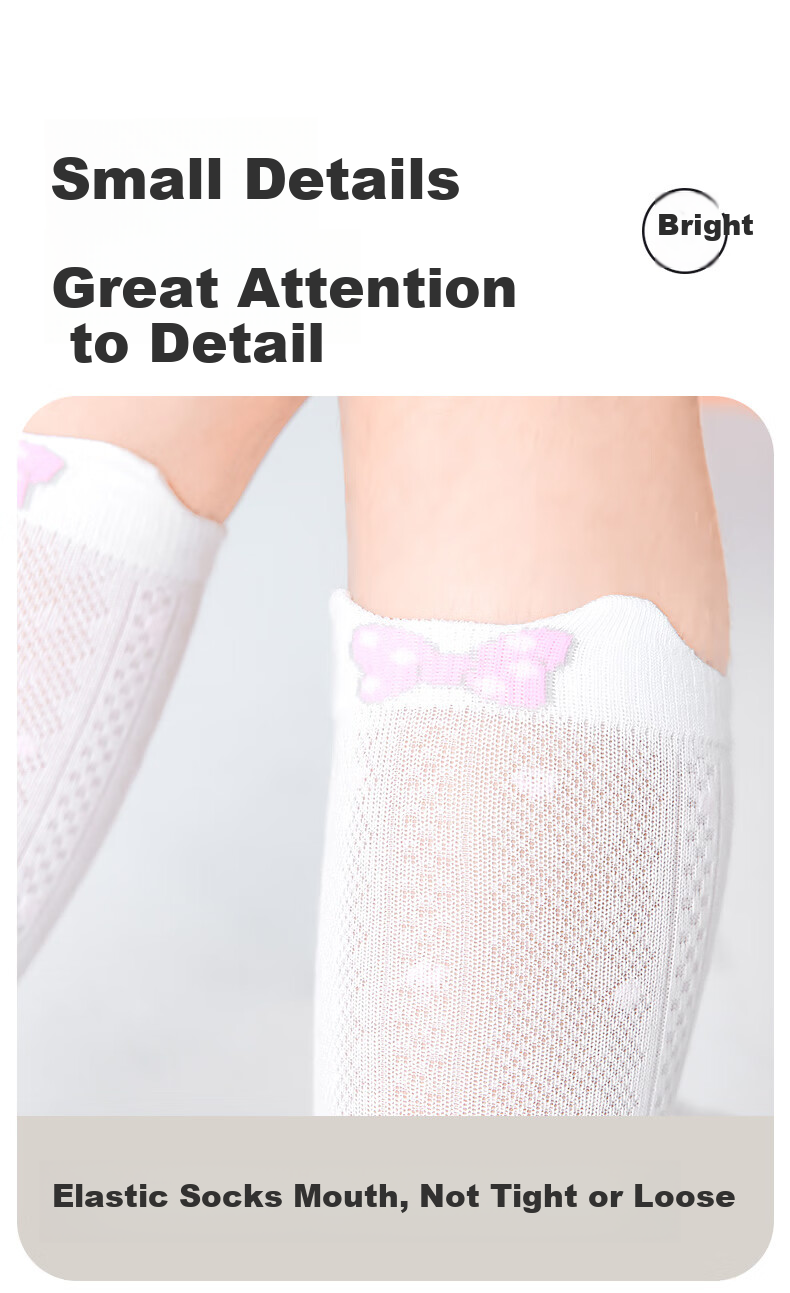 Barbie Girls' Mid-Calf Socks, Children's Long Socks, Girls' Thin Spring And Autumn Long Socks, Baby Half-Leg High Socks 7