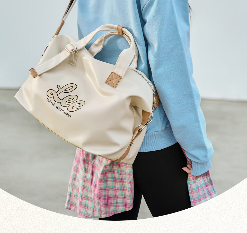 Lee Casual Sports Bag Fitness Bag Handbag Crossbody Luggage Bag Trendy Brand [Spring Fashion New] Gift for Girlfriend Or Wife 1