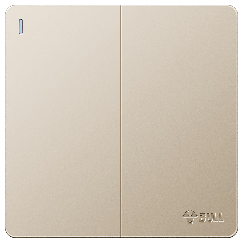 BULL Switch Socket, G12 Series, Two-Way Double Control Switch, Cream-Style Large Panel Switch G12K212, Starry Sky Gold