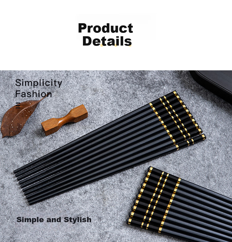 Shihua Antibacterial Alloy Chopsticks, Silver Ion Antibacterial Anti-Mold Heat-Resistant Chopsticks, 27cm*10 Pairs, High-Quality Nordic Green Tableware 6