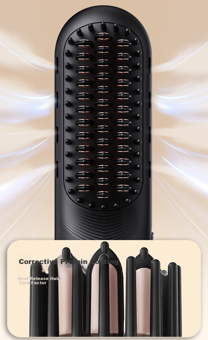 UBelle [Mid-Autumn Festival Gift] Wireless Straightening Brush, 200 Million Negative Ions Hair Care, Portable Dual-Use Straightener And Comb, Smooth High Crown, Birthday Gift for Girlfriend 11