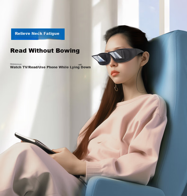 DRATRA Lazy Glasses Multifunctional Reclining Reading And TV Viewing Reflector Mirror Ultra-Light Flat Lying Watch Shows Gadget 2