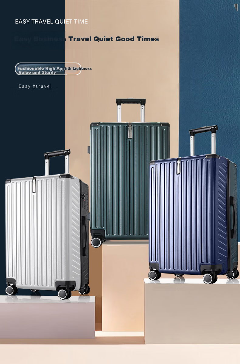 B.L.B.L Suitcase, Men's Student Travel Luggage, Trolley Case, Women's Spinner Wheels, Large Size, Password Lock, Leather Suitcase, 26 Inches, 6011 2