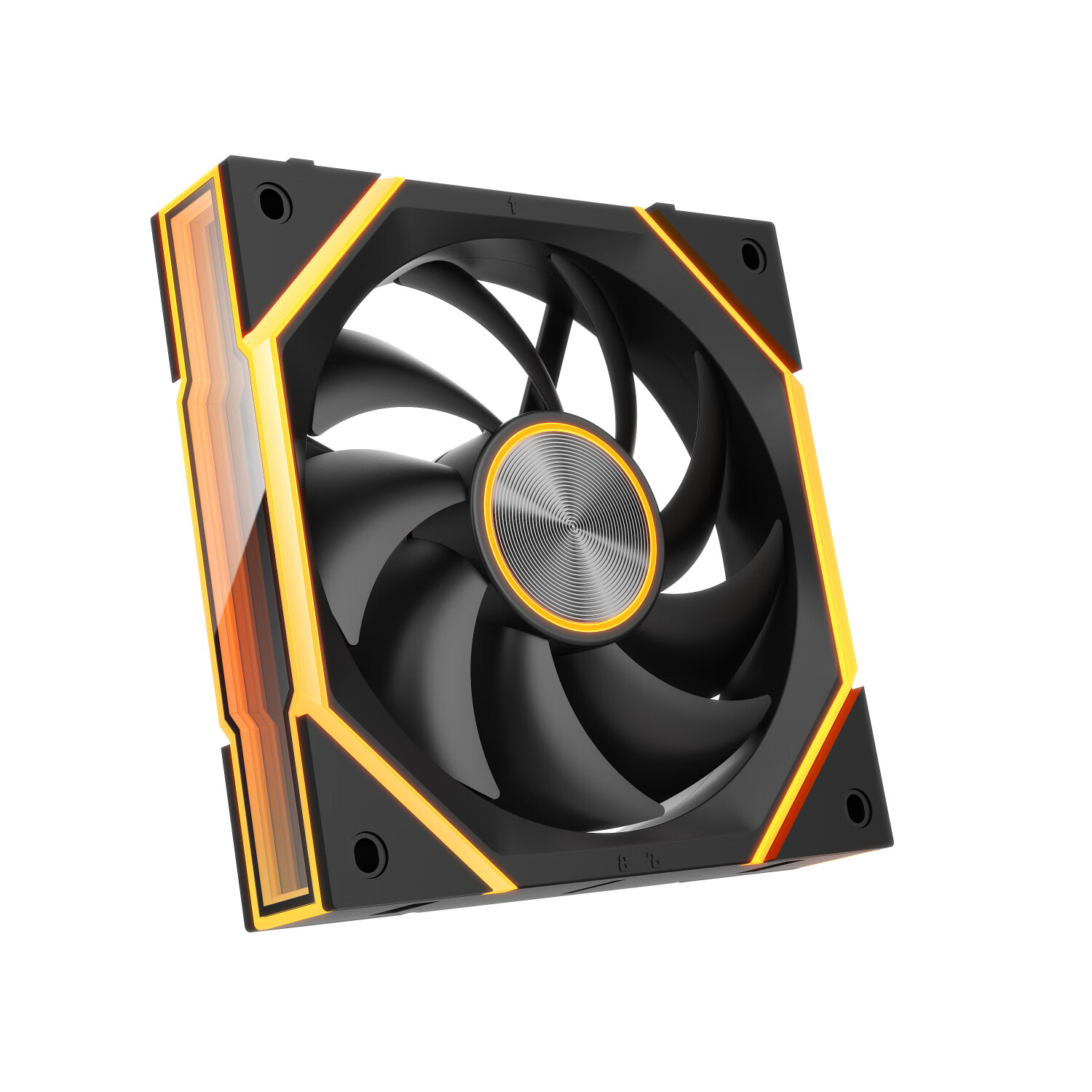 Jingpinlu Star Journey Building Block S2 Fan Single Pack Black Reverse Blade 12cm Infinite Mirror Supports RGB Synchronization PWM Speed Control Case Fan ARGB Desktop Computer Star Chain V2